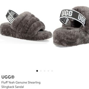UGG SLINGBACK SANDAL CHARCOAL COLOR